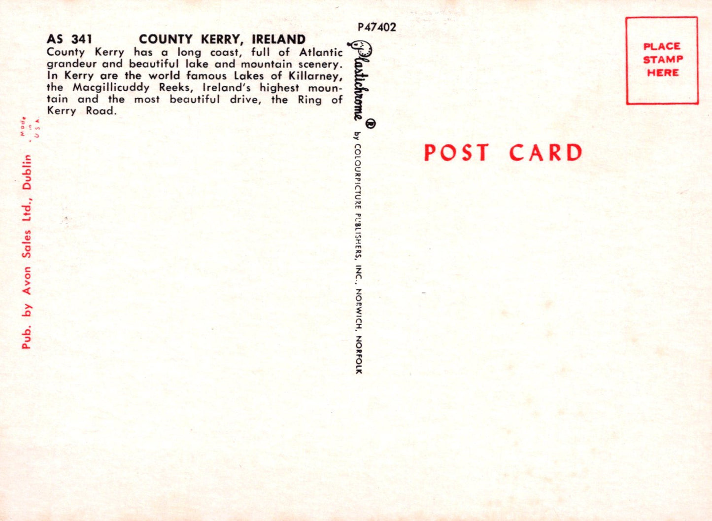 Ireland Postcard - Views of County Kerry   SW19197