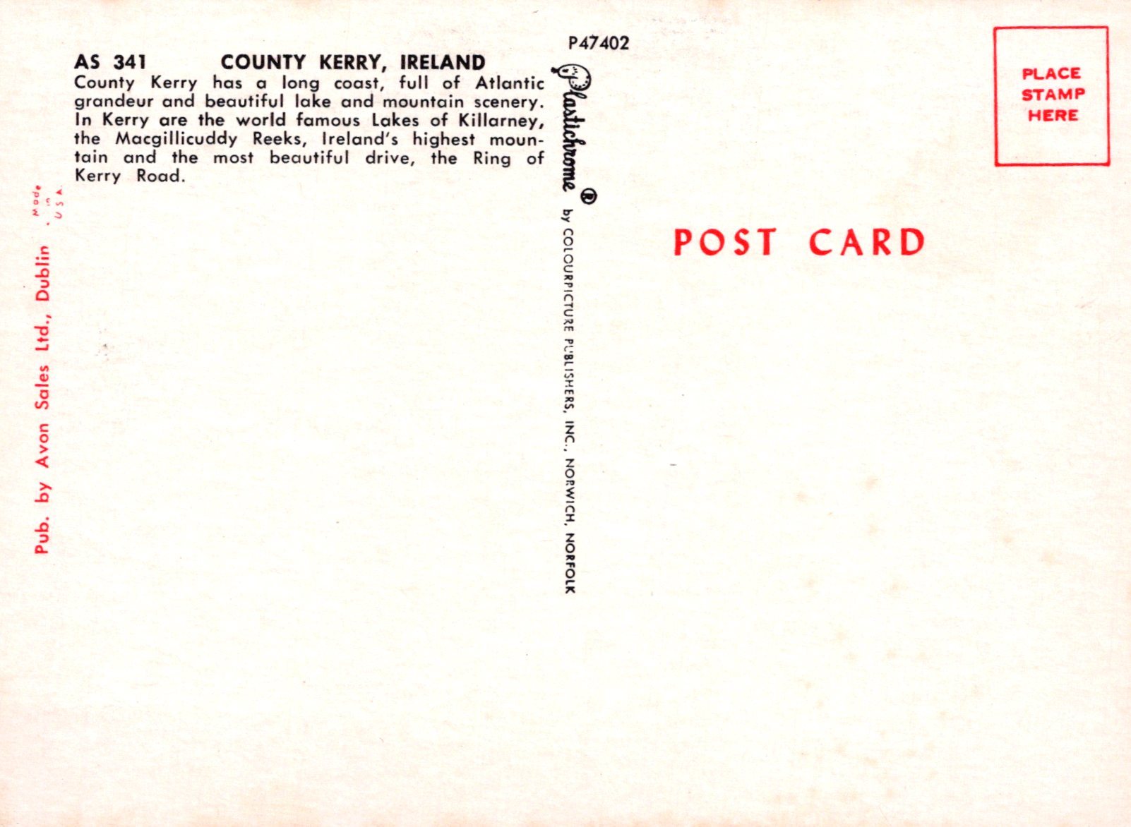 Ireland Postcard - Views of County Kerry   SW19197