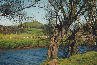Somerset Postcard - Glastonbury Tor From The River Brue SW19203