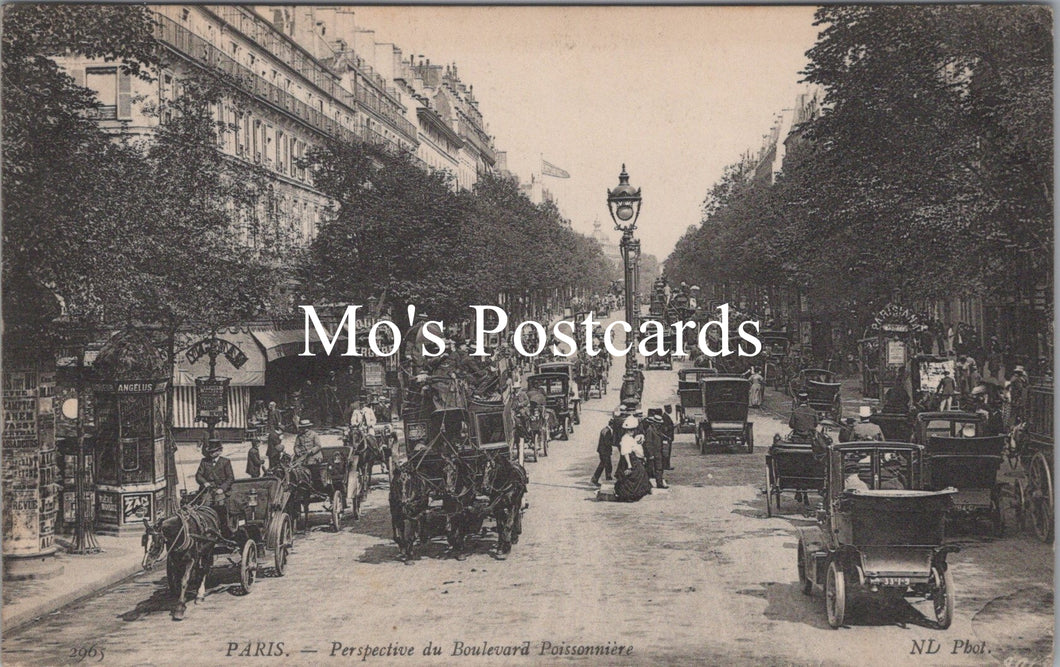 France Postcard - Paris, Perspective Du Boulevard Poissonniere  SX231