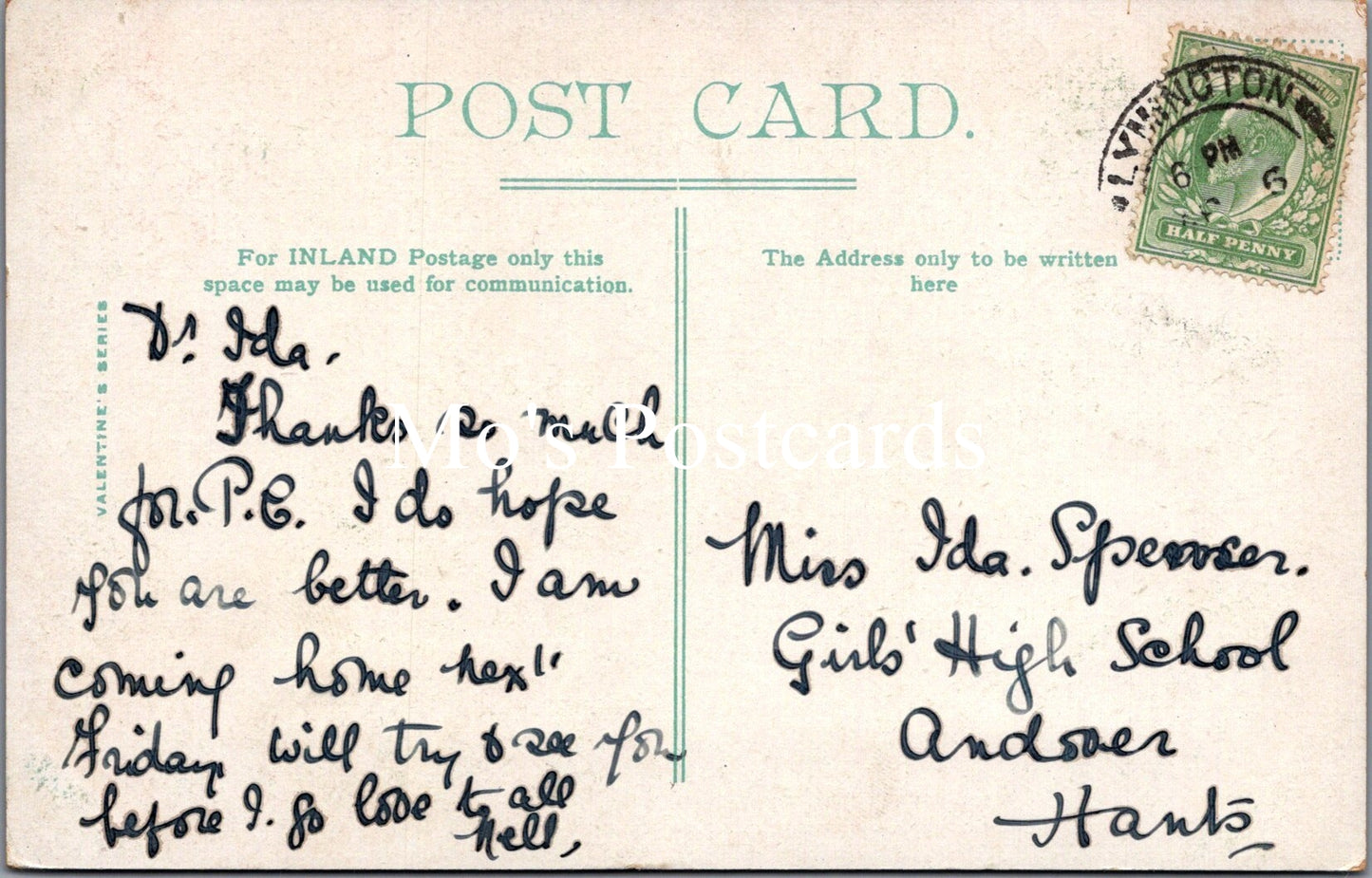 Hampshire Postcard - The Obelisk, Lymington   SX250