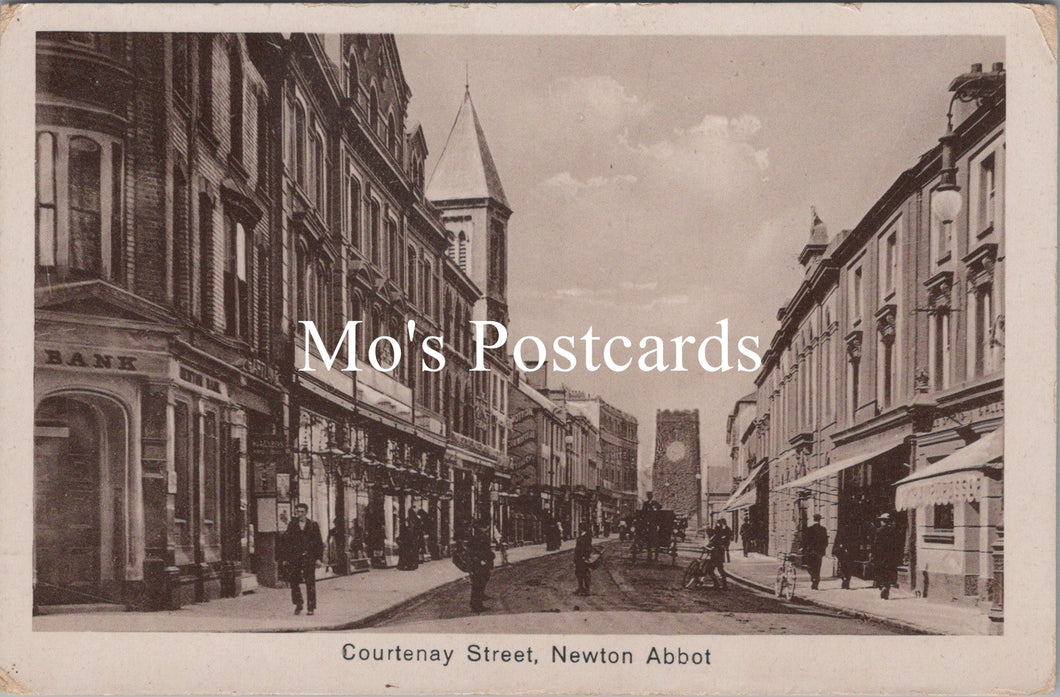 Devon Postcard - Newton Abbot, Courtenay Street  SX258