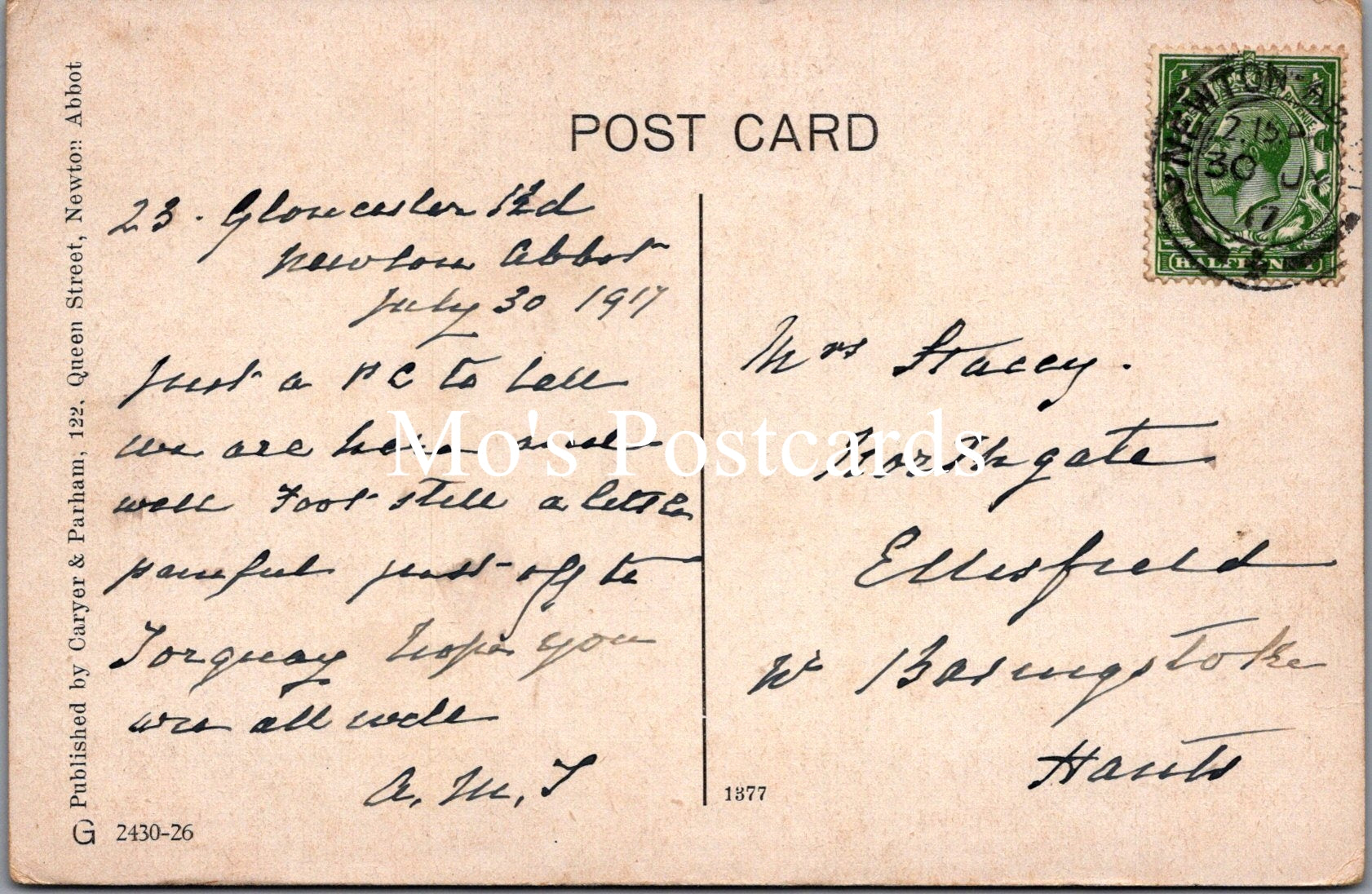 Devon Postcard - Newton Abbot, Courtenay Street  SX258