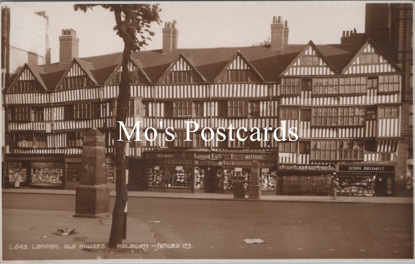 London Postcard - Old Houses, Holborn  SX261
