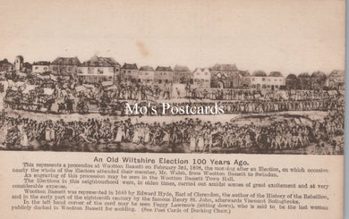 Wiltshire Postcard - An Old Wiltshire Election 100 Years Ago  SW18547