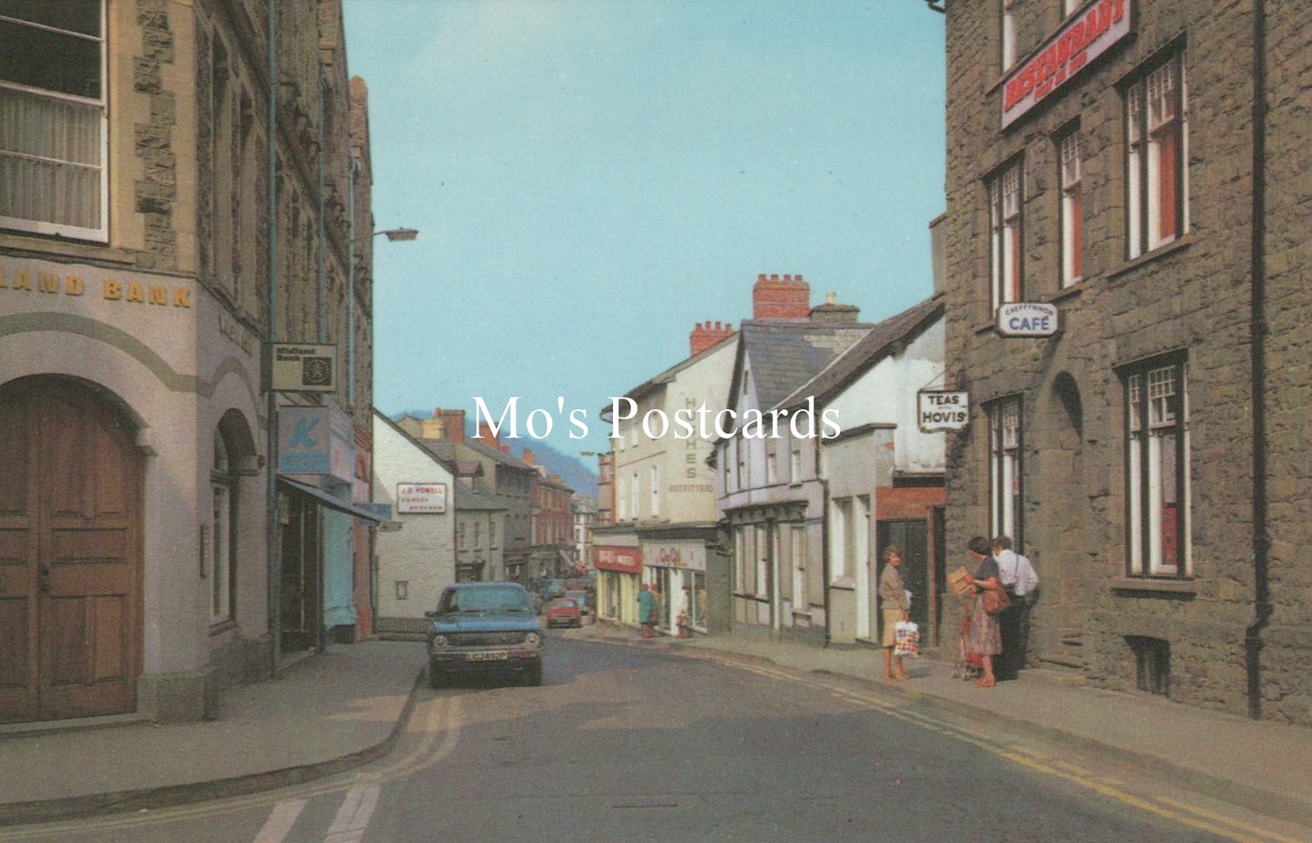 Wales Postcard - Builth Wells Main Street  SW18557