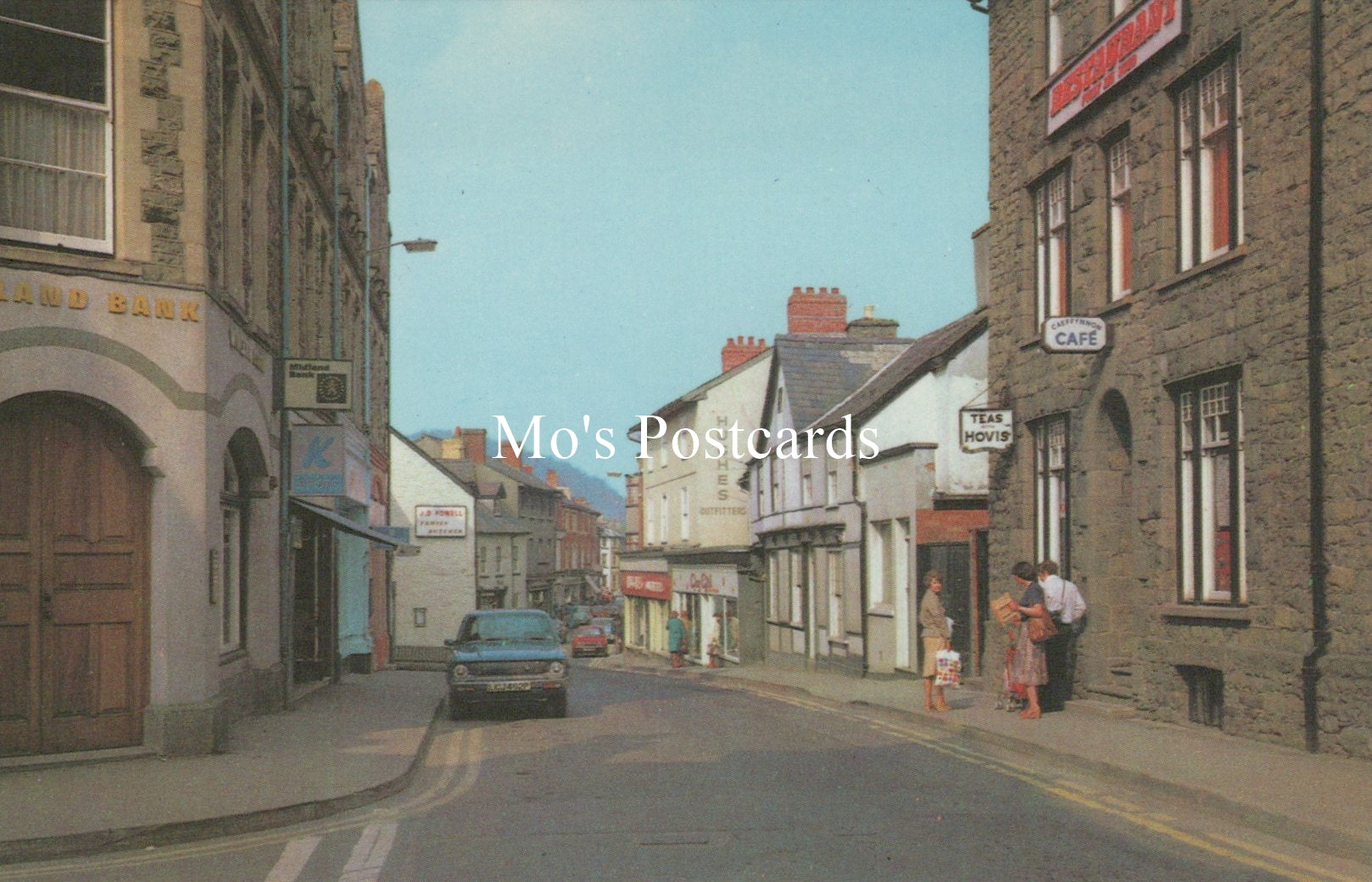Wales Postcard - Builth Wells Main Street  SW18557