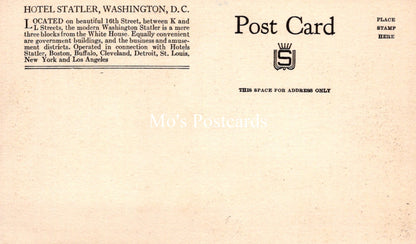 America Postcard - Hotel Statler, Washington D.C - SW18581