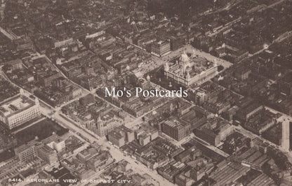 Northern Ireland Postcard - Aerial View of Belfast City   SW18588