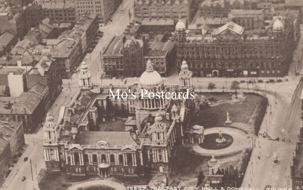 Northern Ireland Postcard - Aerial View of Belfast City Hall   SW18589