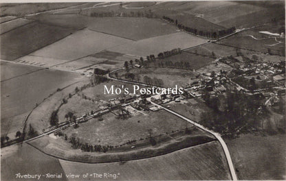 Wiltshire Postcard - Aerial View of "The Ring", Avebury  SW18907