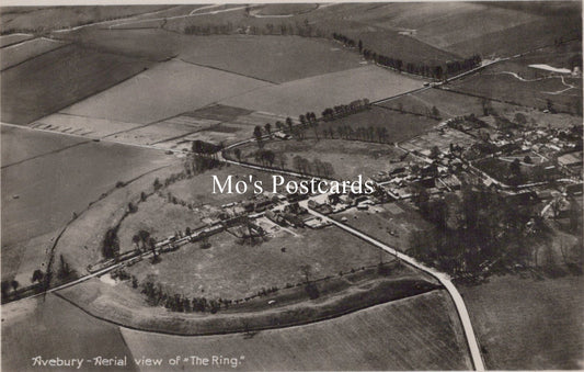 Wiltshire Postcard - Aerial View of "The Ring", Avebury  SW18907
