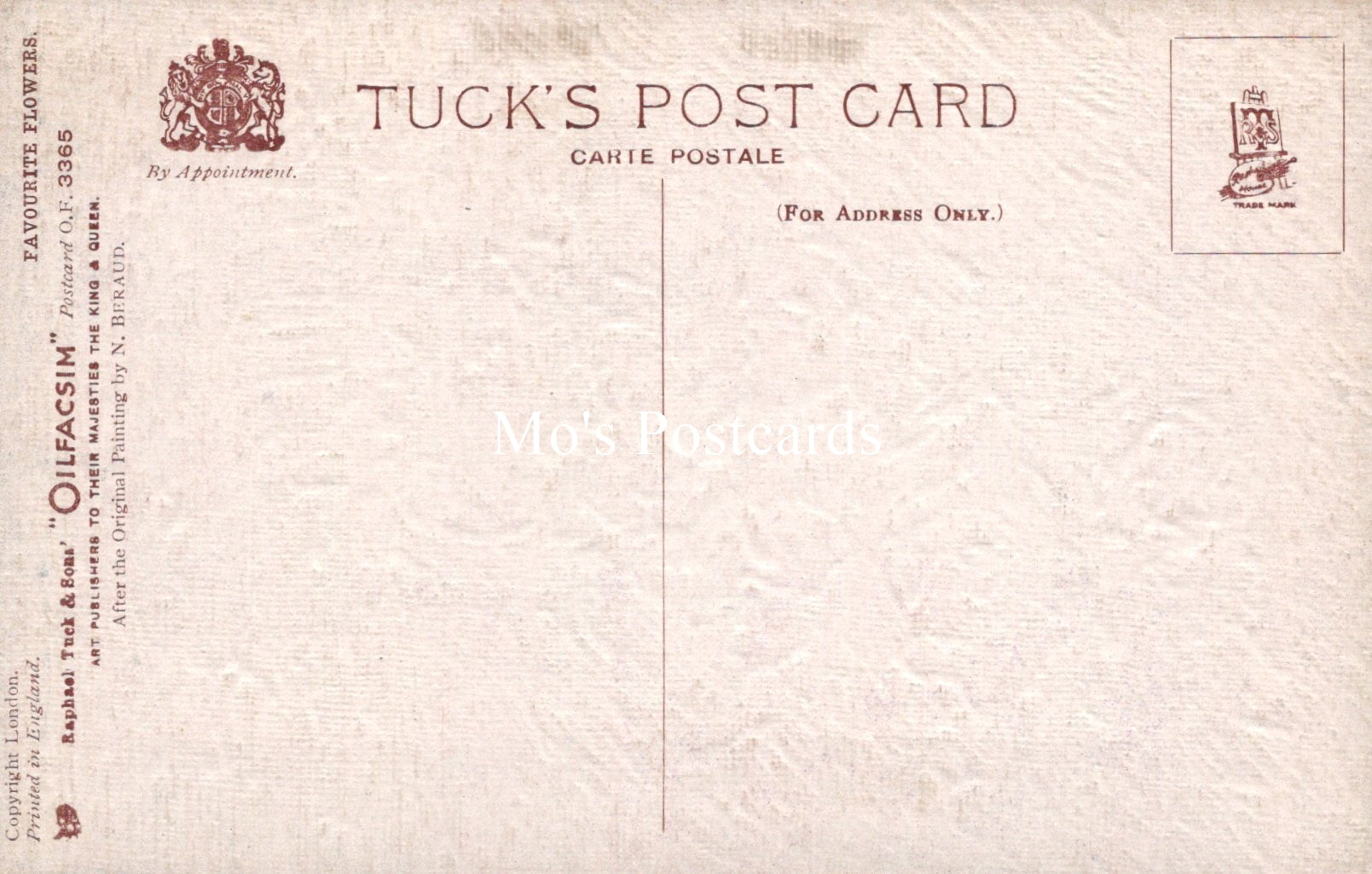 Nature Postcard - Favourite Flowers "Oilfacsim" SW18910