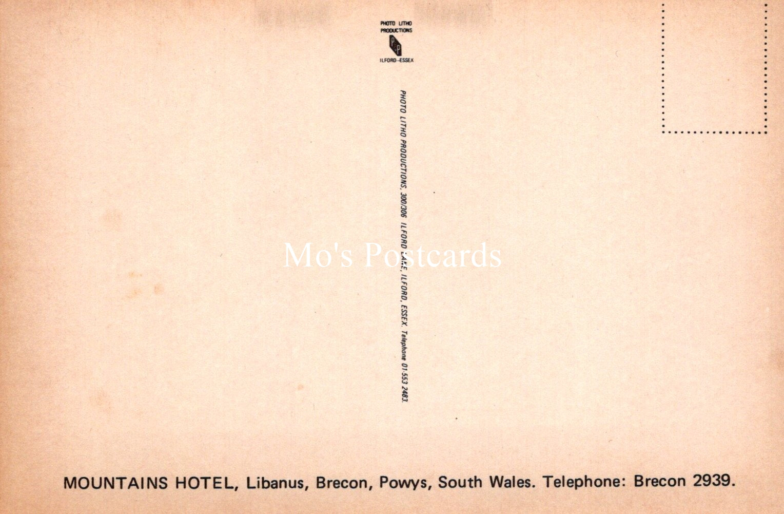 Wales Postcard - Mountains Hotel, Libanus, Brecon  SW19081