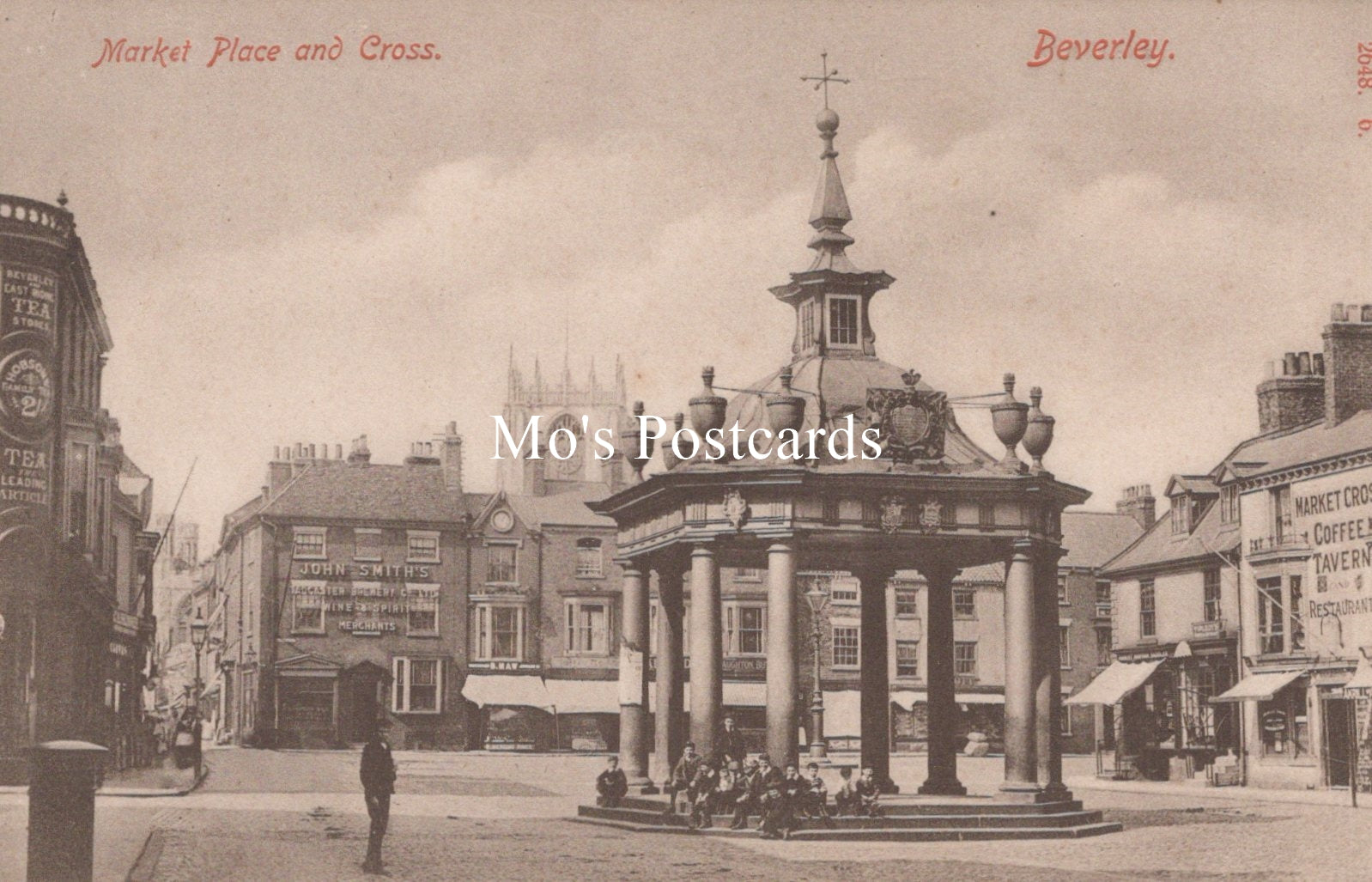 Yorkshire Postcard - Beverley Market Place and Cross  SW19090