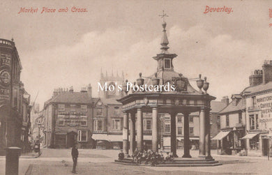 Yorkshire Postcard - Beverley Market Place and Cross  SW19090