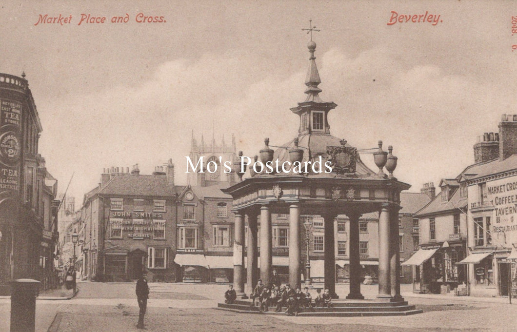 Yorkshire Postcard - Beverley Market Place and Cross  SW19090