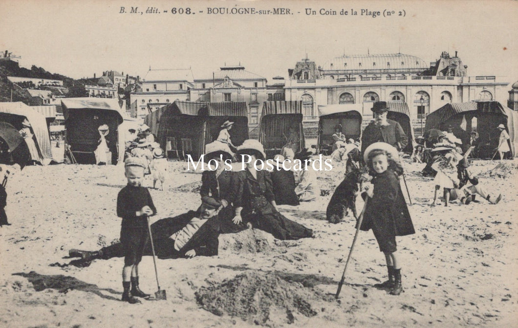 France Postcard - Boulogne-sur-Mer, Un Coin De La Plage  SW19098
