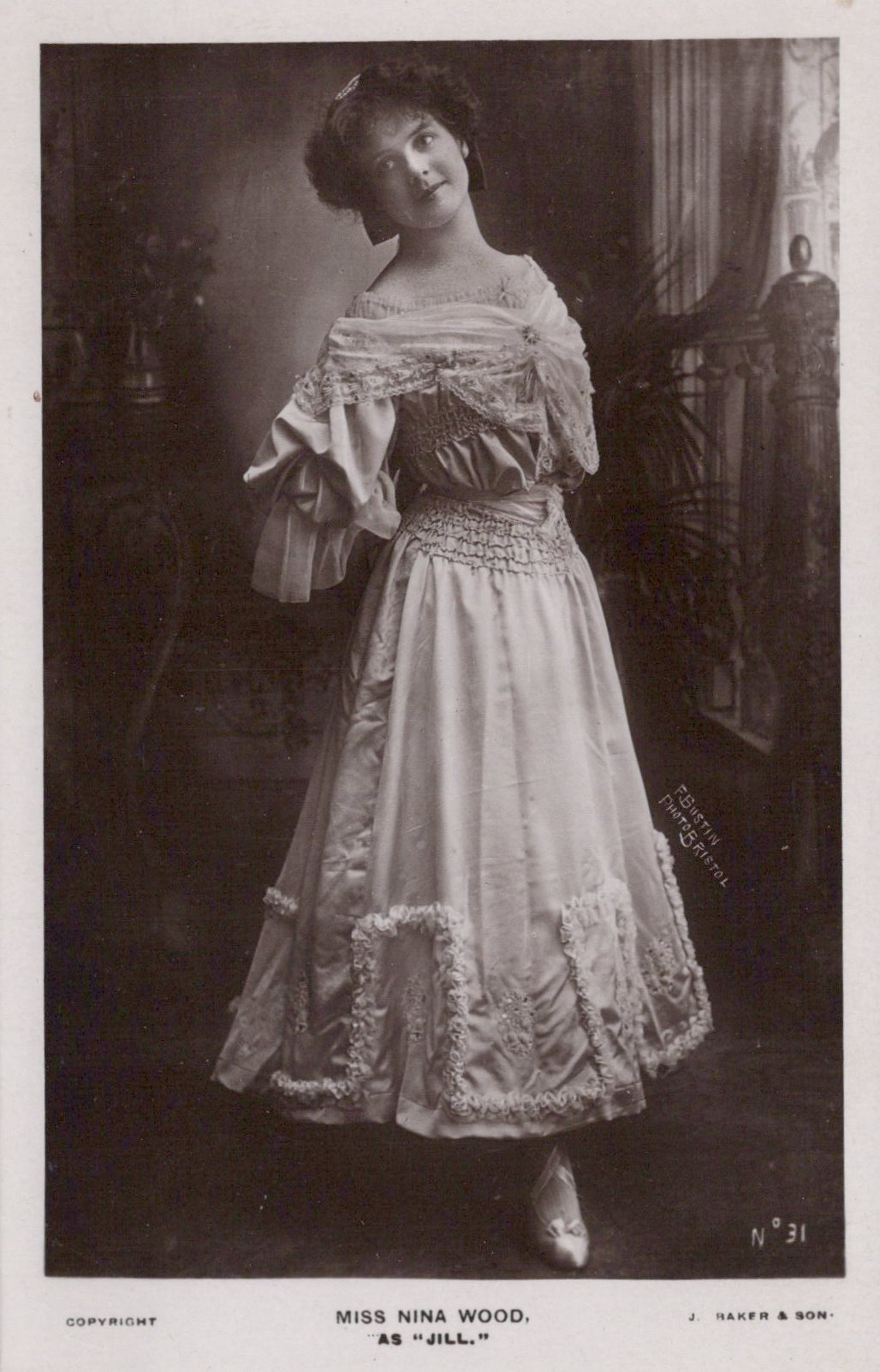 Theatrical Postcard - Actress Miss Nina Wood as "Jill"   VT7