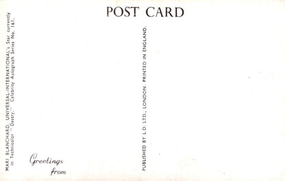 Back of a postcard with text about publication details.