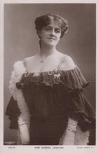Load image into Gallery viewer, Vintage black and white portrait of a woman in formal attire with decorative elements.
