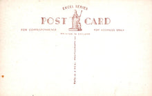 Load image into Gallery viewer, Vintage postcard with &#39;Excel Series&#39; branding and text on a beige background
