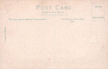 Load image into Gallery viewer, Back of a vintage postcard with printed text and a textured beige background
