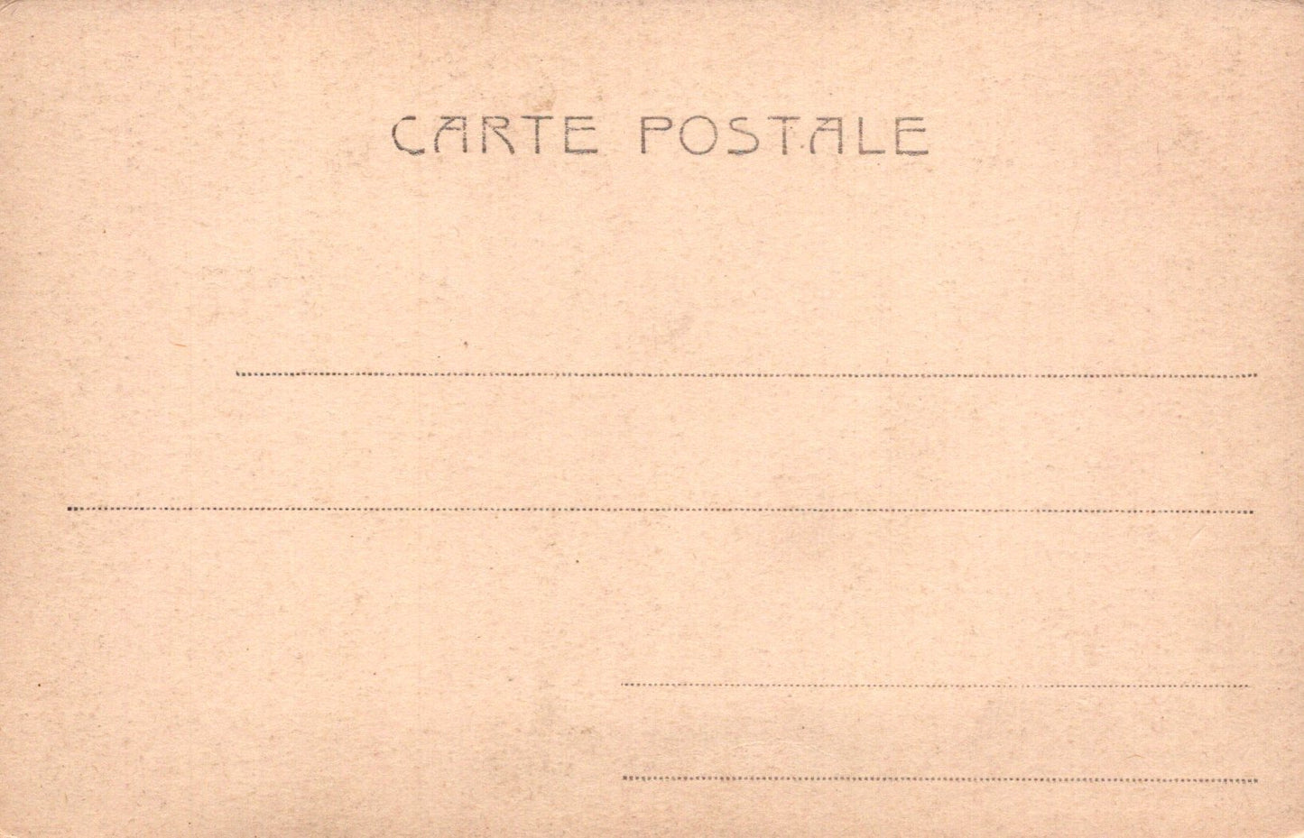 Vintage-style brown postcard with 'CARTE POSTALE' text
