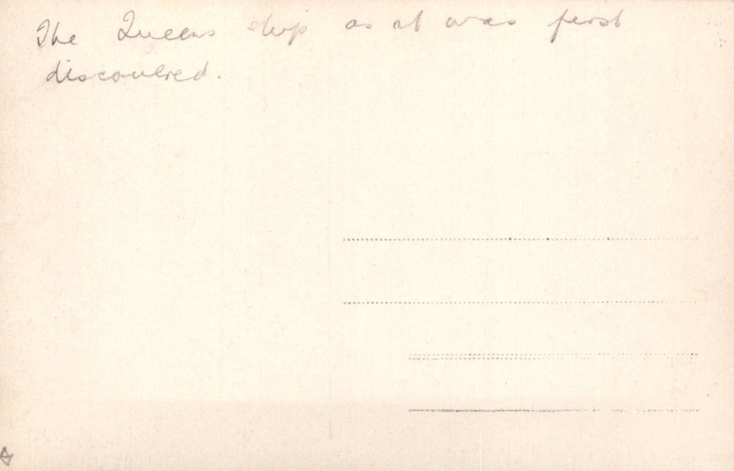 Vintage-style card with handwritten text on a beige background