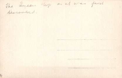 Vintage-style card with handwritten text on a beige background