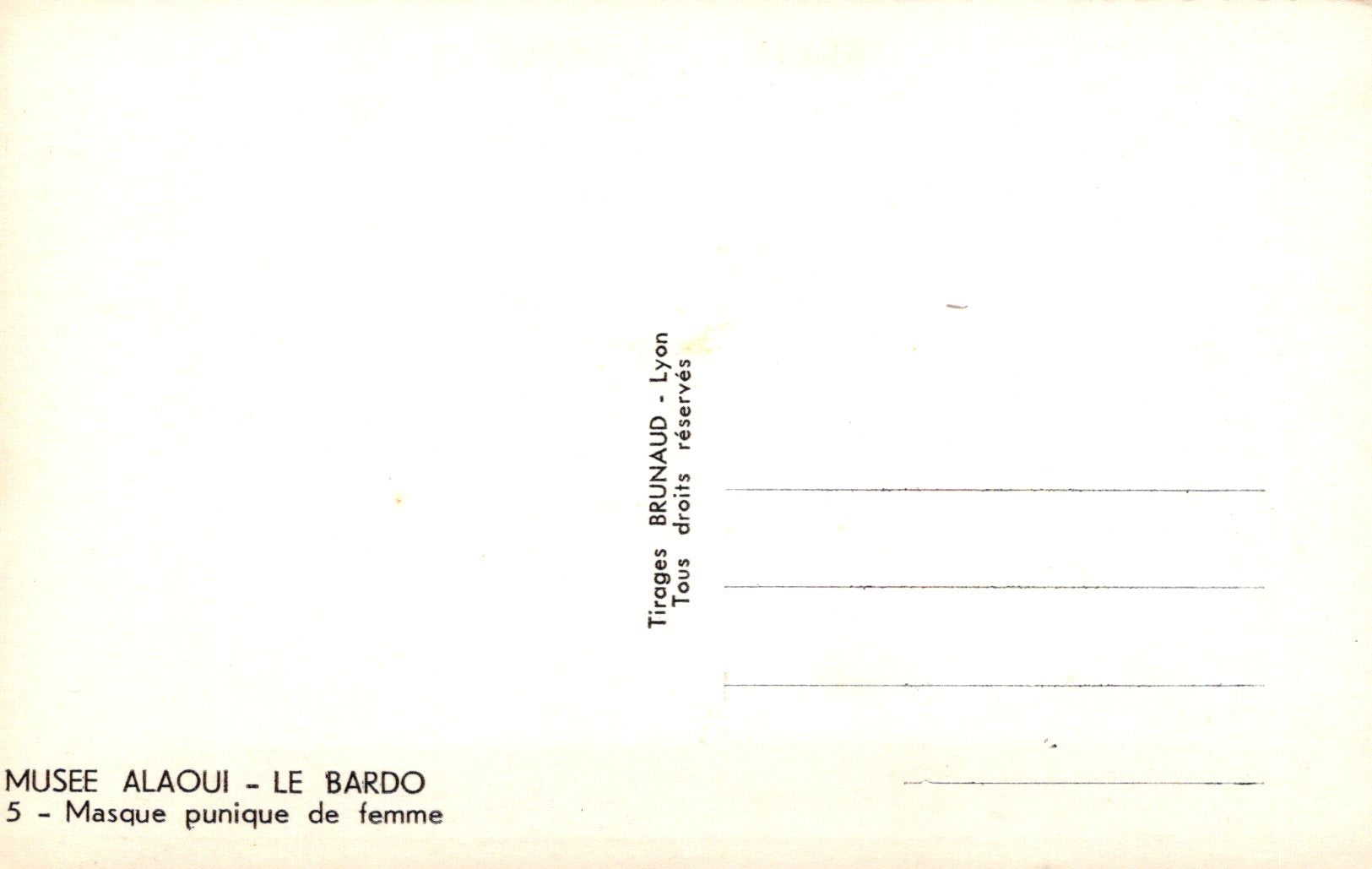 Vintage postcard with text and a blurred background