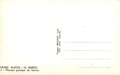 Vintage postcard with text and a blurred background