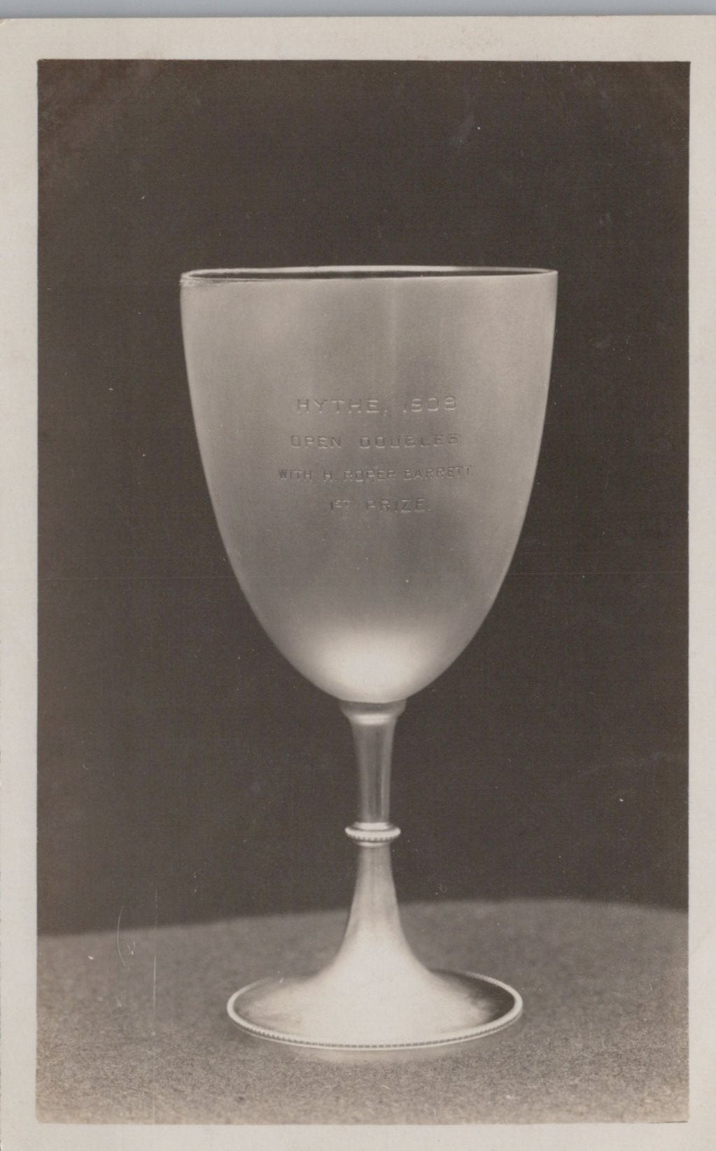 Trophy goblet on a dark background