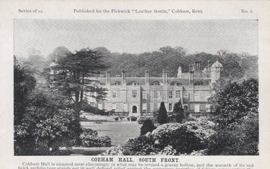 Black and white image of Coeham Hall with surrounding landscape