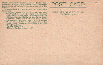 Vintage postcard with text and a decorative border
