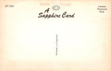 Load image into Gallery viewer, Sapphire card with text and a logo on a gradient background
