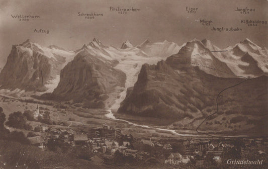 Switzerland Postcard - Grindelwald, The Bernese Alps VT91