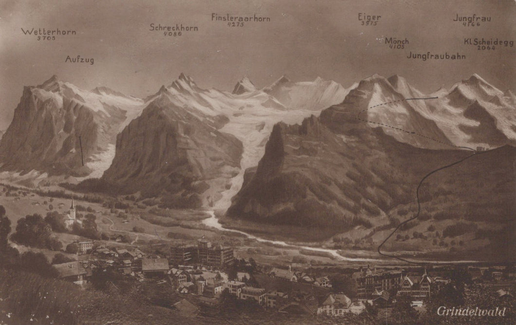 Switzerland Postcard - Grindelwald, The Bernese Alps VT91
