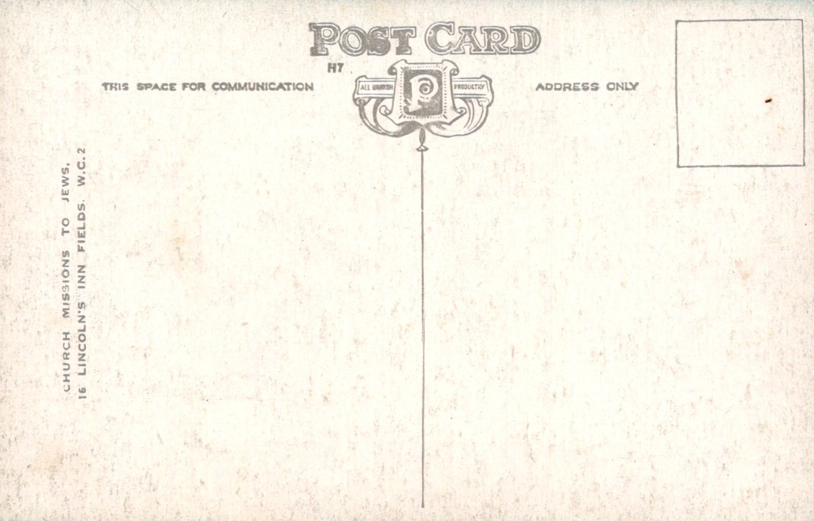 Vintage-style postcard with placeholder text and design elements.