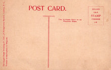 Load image into Gallery viewer, Vintage-style postcard with red text and design on a beige background

