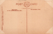 Load image into Gallery viewer, Back of a vintage postcard with text and a heart logo.
