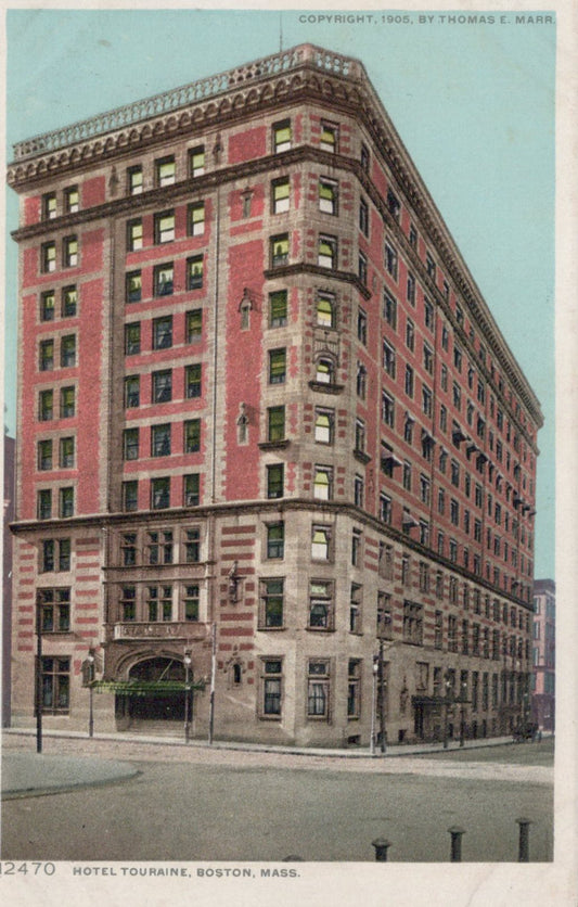 Vintage postcard of Hotel Tournai in Boston, Massachusetts