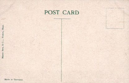 Back of a vintage postcard with 'POST CARD' text and a line for writing address.