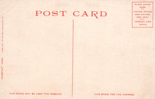 Load image into Gallery viewer, Vintage postcard with red text on a beige background
