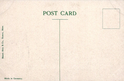 Vintage-style postcard with 'POST CARD' text and a blank area for writing on a textured beige background.