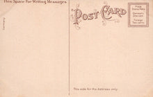 Load image into Gallery viewer, Vintage postcard with text and design elements on a beige background
