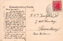 Load image into Gallery viewer, Vintage letter with postage stamp and postmark on a beige background
