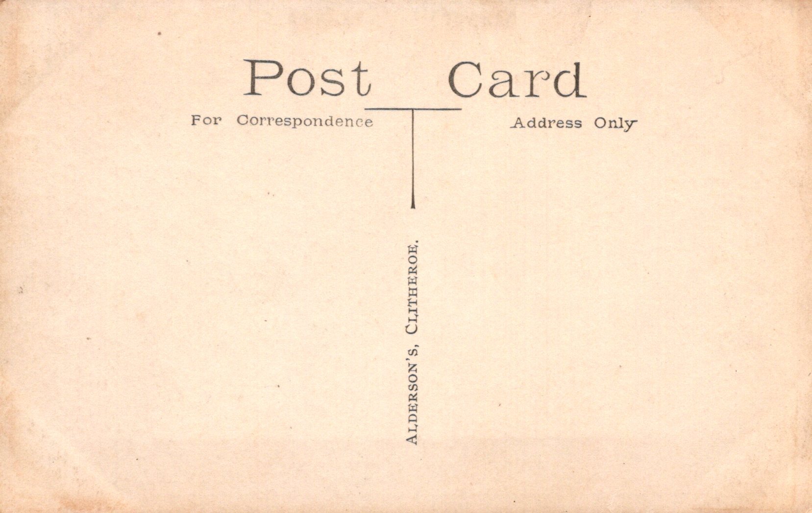 Vintage-style postcard with typographic design on a beige background