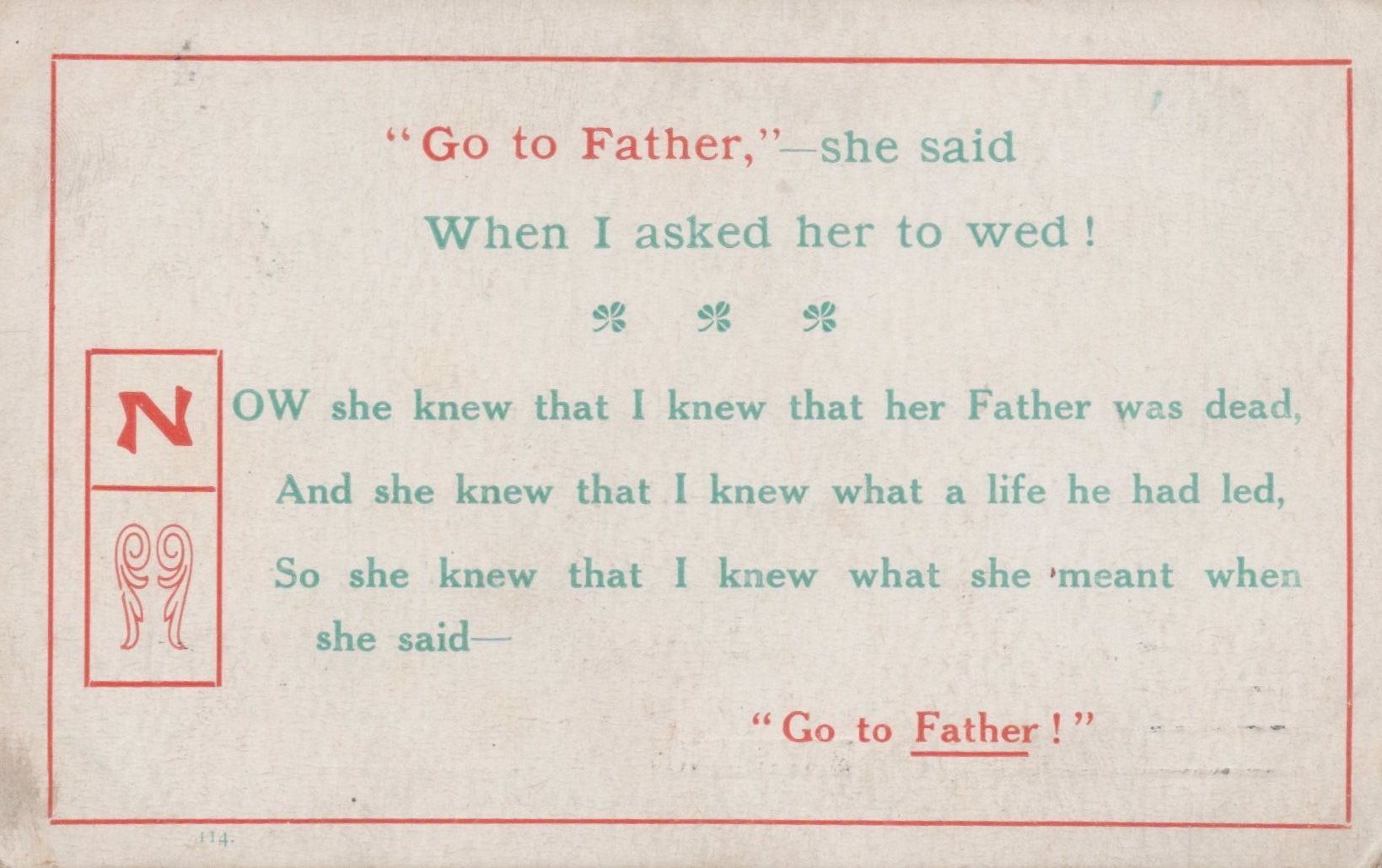 Textual quote on a vintage-style card with decorative elements