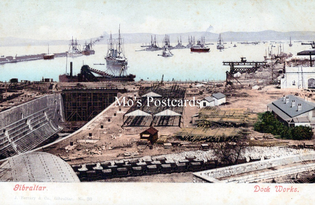 Gibraltar Postcard - The Dock Works   SW18186